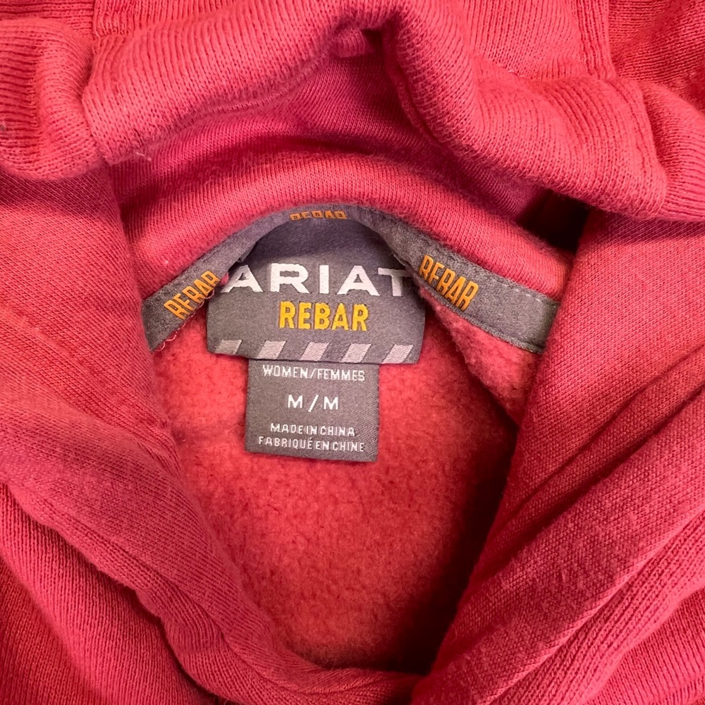 Ariat Rebar Graphic Hoodie Women Medium Pink Workwear Outdoor 10052722 - Picture 4 of 16